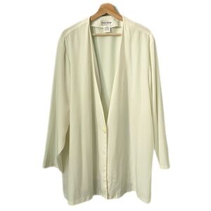 Graver Studio Cream Elegant Open Front Blazer Made in USA in Size 3X